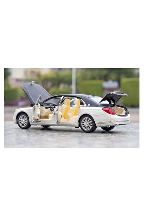 Mercedes Benz Maybach S600 Tarzı Araba 1:24 Diecast Metal Model Araba Koleksiyon Araba Sesli Işıklı