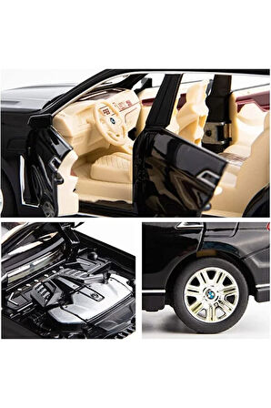 BMW X7 Araba 1:24 Diecast Metal Model Araba Koleksiyon Araba Sesli Işıklı Bmw Jip Suv Araba