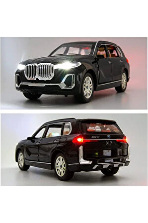 BMW X7 Araba 1:24 Diecast Metal Model Araba Koleksiyon Araba Sesli Işıklı Bmw Jip Suv Araba