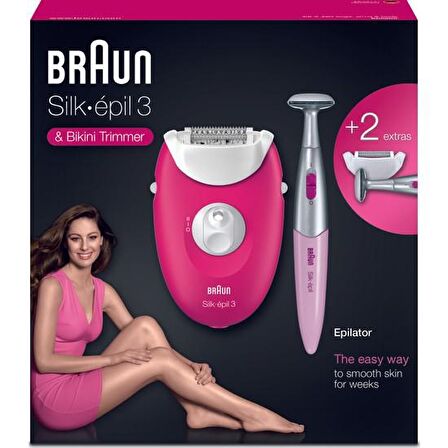 Braun Silk Epil 3 3420 Işıklı Epilatör + Bikini Trimmer