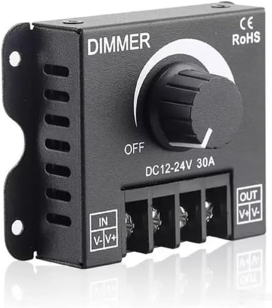 12V 24V 30A Led Sürücü Dimmer 360W 720W Led Sürücü Voltaj Ayarlı Ampul Şerit Işık Parlaklık Kontrol