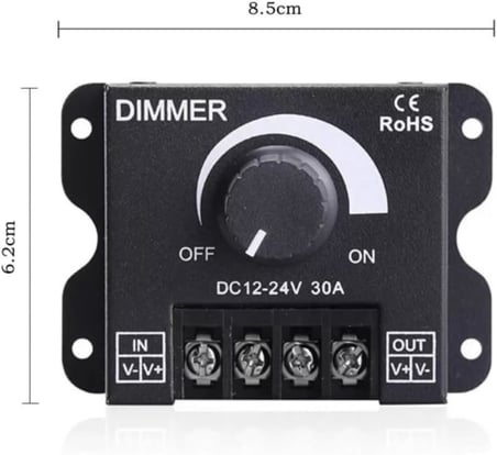 12V 24V 30A Led Sürücü Dimmer 360W 720W Led Sürücü Voltaj Ayarlı Ampul Şerit Işık Parlaklık Kontrol