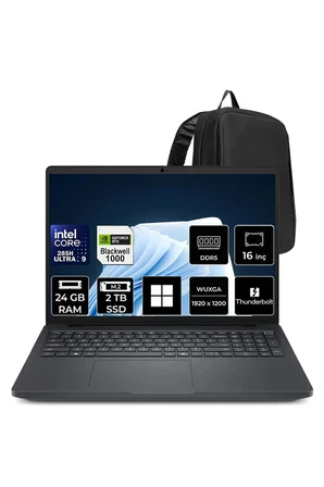 Pro Max 16 Core Ultra 9 285H RTX Pro 1000 Blackwell 8GB 24GB RAM 2TB SSD 16" FHD+ Win11 Pro MC16250P436 İş İstasyonu + PER4 Çanta