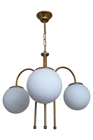 Baston 3'lü Avize Beyaz