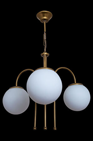 Baston 3'lü Avize Beyaz