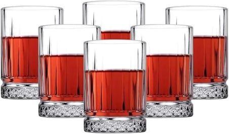 6 Adet Cam Tekila Bardağı - 60 ML Kristal Desenli, Çok Amaçlı Kahve Yanı, Su ve Meşrubat İçin Tekila Shot Bardağı