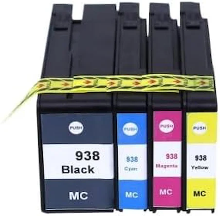 HP OfficeJet Pro 9730 938 4 Renk İthal Muadil kartuş Seti/Siyah 1.250 Sayfa/Renkliler 800 Sayfa, CX-015