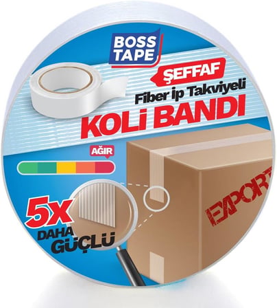 İp Takviyeli Çok Güçlü Koli Bandı En:45mm Boy:25mt