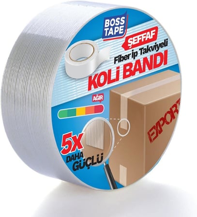 İp Takviyeli Çok Güçlü Koli Bandı En:45mm Boy:25mt