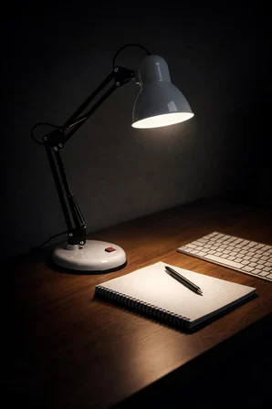 Akrobat Masa Lambası Kablolu Ayarlanabilir Kollu Çalışma Lambası Metal Gövde Güçlü Işık Ofis Ev Atölye Masaüstü Aydınlatma (Beyaz)