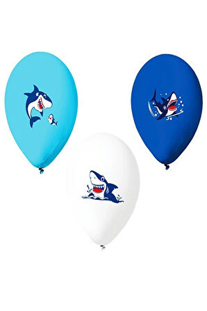 KÖPEKBALIĞI TEMALI BALON 10 LU