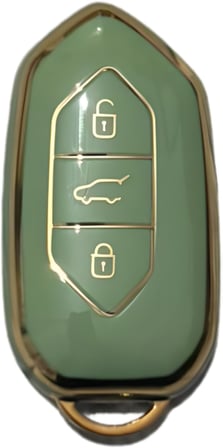 AutoHan Keys Togg T10x T10F Akıllı Anahtar Kılıfı, 3 Tuşlu, Nano Koruma (Beyaz-Gümüş)