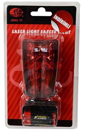 ARKA STOP LAZER 5 LED Lİ - 3 FONKSİYONLU - SU GEÇİRMEZ [PİL DAHİL] JY-2L-A