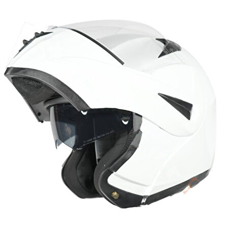 VRT KASK ÇENE AÇILIR GÖZLÜKLÜ  VRT  [ BEYAZ ] 56591