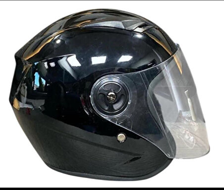 YARIM KASK PARLAK SİYAH