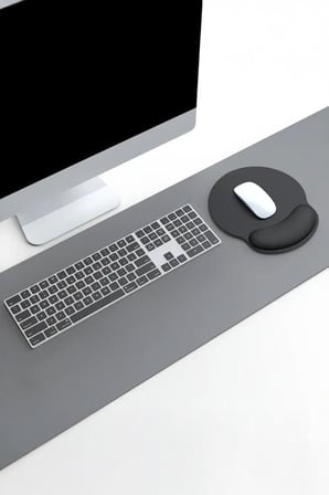 ComfiPad Bilek Destekli Konfor Kaymaz Ergonomik Mouse Pad Siyah Siyah