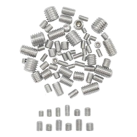 Setskur Civata M6x6 mm 20 Adet Vidalı Pim Paslanmaz Çelik İnox DIN 916 A2 Kalite Konik Uçlu içten Altıgen Vida