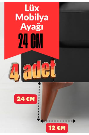 4 Adet 24 cm Mobilya Ayak Seti Ahşap Desenli Kanepe Koltuk TV Ünitesi Yükseltici Ayak Kanepe Ayağı