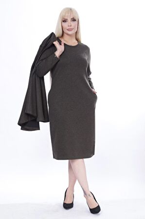 Pançolu Cepli İki Parça Kışlık  Elbise 24D-2445