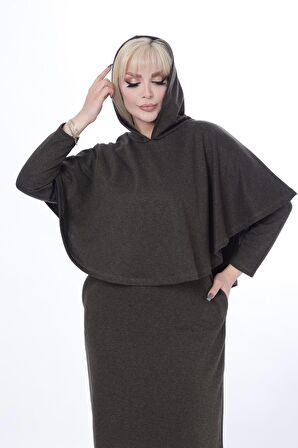 Pançolu Cepli İki Parça Kışlık  Elbise 24D-2445