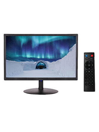 OneTech 24" LED Monitör | Hdmı VGA USB Rca Hoparlörlü + Uzaktan Kumanda 5ms Duvara Montaj OT24R