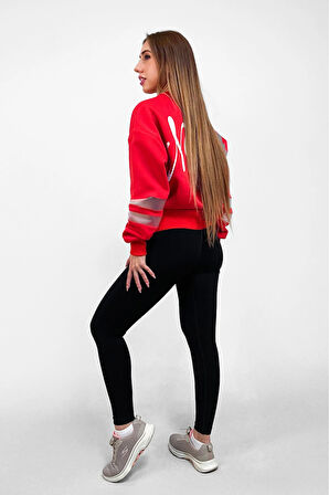 NTB Kolda PVC Şerit Detaylı Oversize Sweatshirt