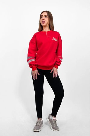 NTB Kolda PVC Şerit Detaylı Oversize Sweatshirt