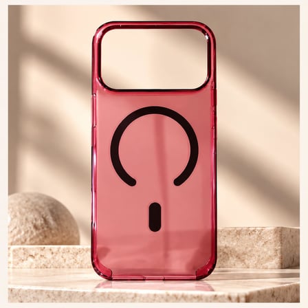 Premium TPU Şeffaf Bordo Kılıf iPhone 18 Pro Max ile Uyumlu MagSafe