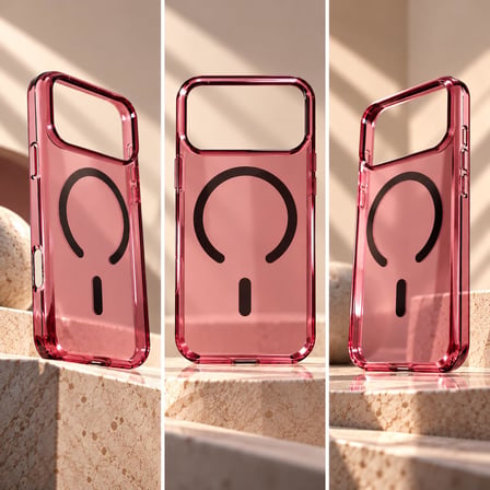 Premium TPU Şeffaf Bordo Kılıf iPhone 18 Pro Max ile Uyumlu MagSafe