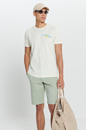 Standart Fit Normal Kesim %100 Pamuk Bisiklet Yaka Tişört