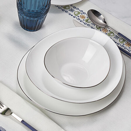 Karaca Pure 24 Parça 6 Kişilik Yemek Takımı