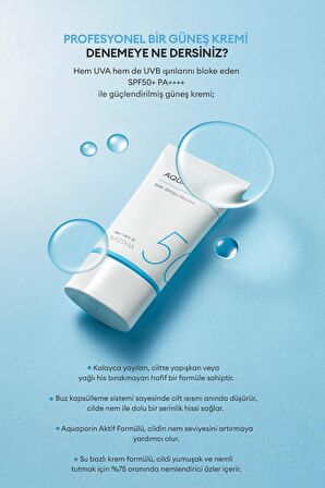 Missha Aqua 50+ Faktör Yaşlanma Karşıtı Tüm Cilt Tipleri İçin Renksiz Yüz Güneş Koruyucu Jel 50 ml