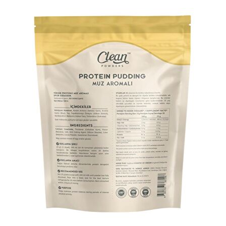 Clean Powders Protein Pudding 500 Gr - MUZ