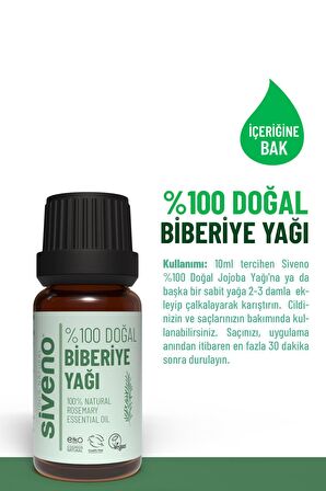 Siveno %100 Doğal Biberiye Uçucu Yağı 10 ml