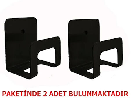 KENDİNDEN YAPIŞKANLI SÜNGER TUTUCU MAT SİYAH 2 Lİ PAKET
