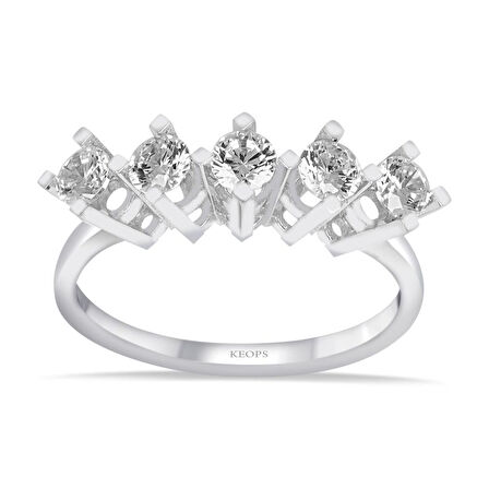 G Renk 0,65 Karat Pırlanta Beştaş Yüzük