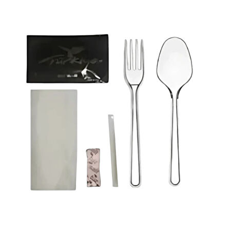 Lüks 6’lı Plastik Çatal Kaşık Yemek Seti - 100'lü Paket
