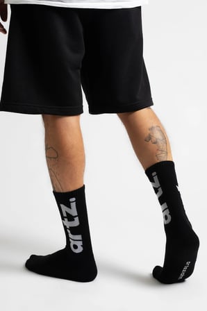 Essentials Off-Black - Siyah Unisex Spor & Lifestyle Havlu Taban Organik Pamuklu 3'lü Çorap Paketi