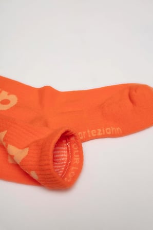 Essentials Dark Orange - Turuncu Unisex Spor & Lifestyle Havlu Taban Organik Pamuklu 3'lü Çorap Seti