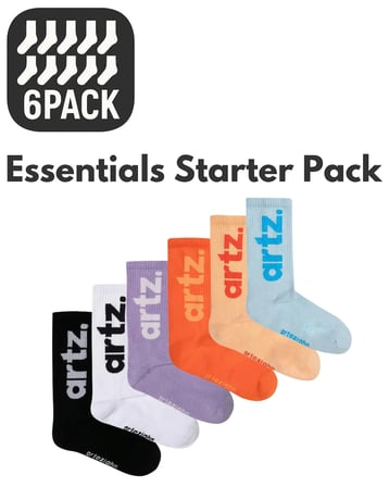 Essentials artz. 6Pack Unisex Spor & Lifestyle Havlu Taban Organik Pamuklu 6'lı Çorap Seti