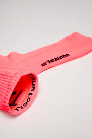 Japaneon Pink Pack (3 Pack) Neon Pembe Unisex Lifestyle & Spor Havlu Taban Organik Pamuklu Çorap 3'Lü Seti