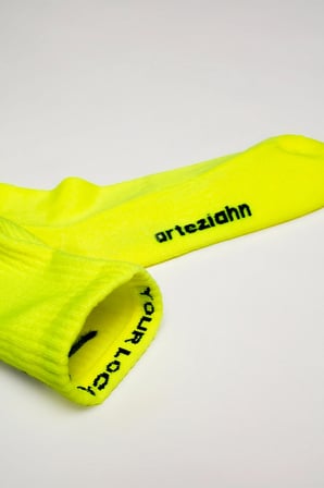 Japaneon Neon Yellow 3 Pack Neon Sarı Unisex Lifestyle & Spor Havlu Taban Organik Pamuklu 3'Lü Çorap Seti
