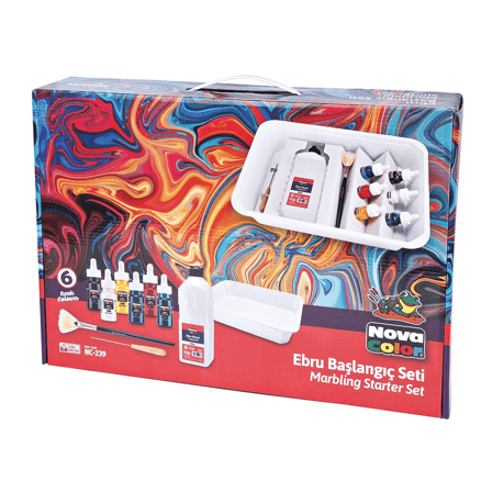 Nova Color  Ebru Boyası Seti 6 Renk NC-239 (Yeni)
