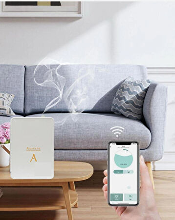 Akscent Smart Doluma Uygun Koku Makinesi Ve 1 lt White Tea Koku Esansı Set