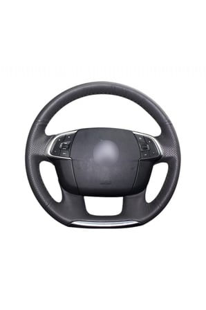 Citroen C4l 2011-2015 Uyumlu Siyah Deri Direksiyon Kılıfı (cı-003)