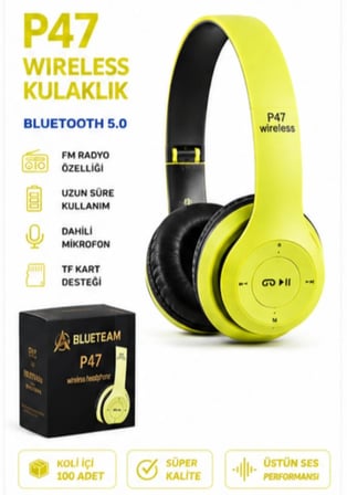 P47 KAFA ÜSTÜ BLUETOOTH KULAKLIK