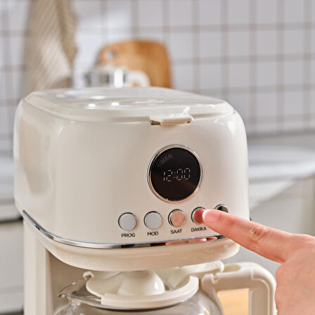 Karaca Multibrew Retro Filtre Kahve Makinesi Cream