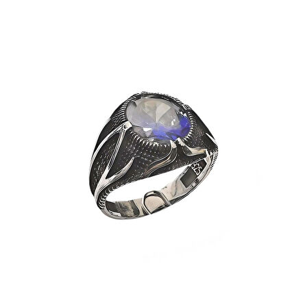 Mistik Topaz ve Zirkon Taşlı Gümüş Yüzük 250057588G14Y