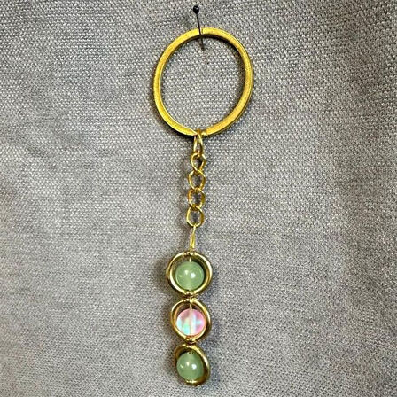 Uretti - Tuğba 6667 9893 Renkli Boncuk Süslemeli Anahtarlık