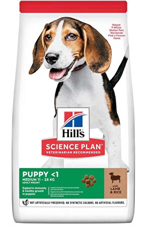 Hills medium puppy kuzu pirinç yavru köpek maması 2,5 kg orta ırk kuzu pirinçli yavru köpek maması